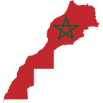 Flag map of Morocco خريطة وعلم المغرب